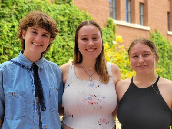 Photo of student presenters